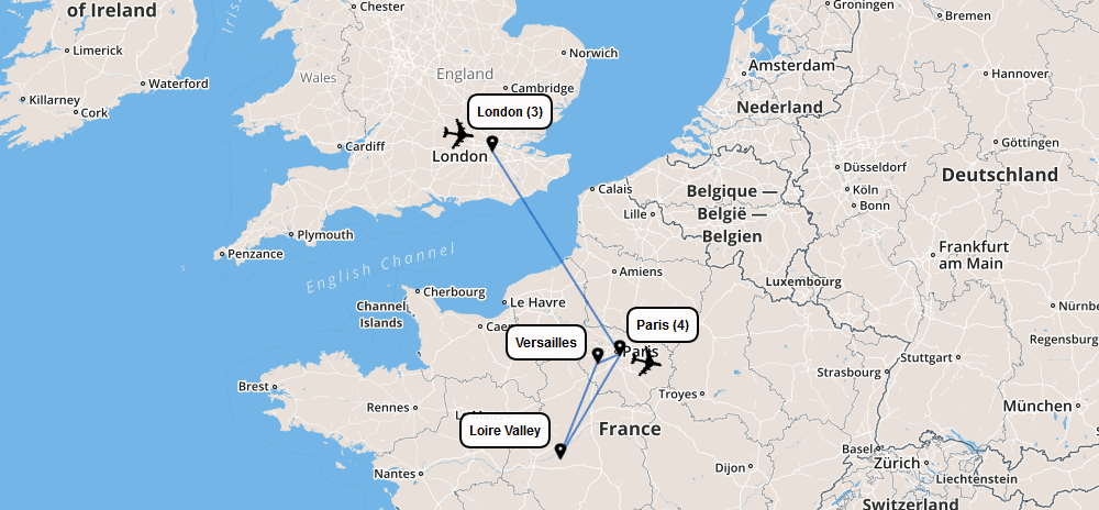 travel between france and england