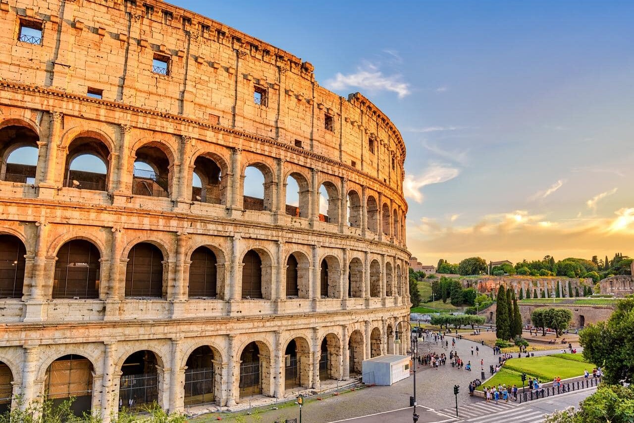 Partial view of Colosseum in Rome