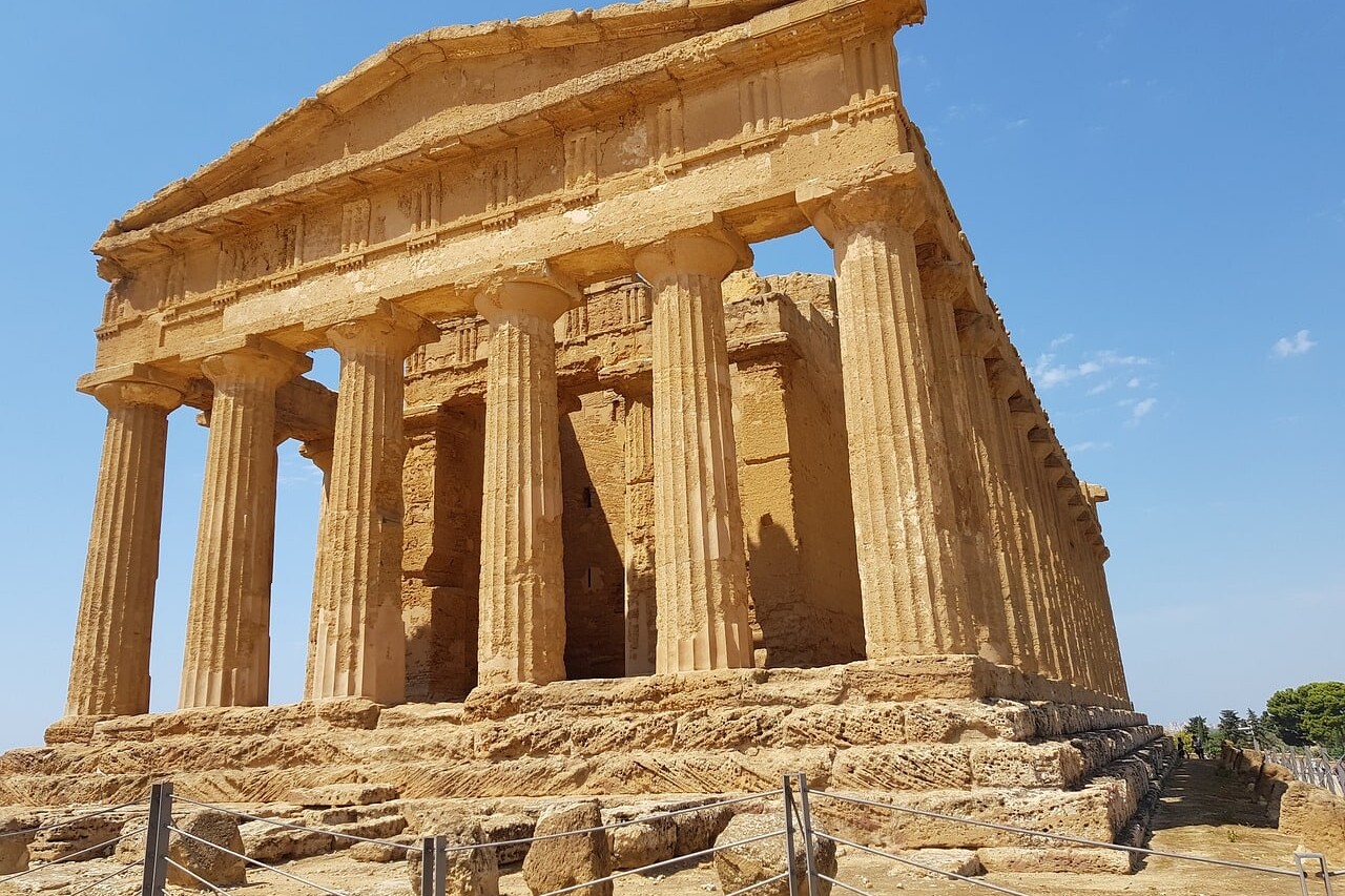 View of Valley of the Temples in Sicily