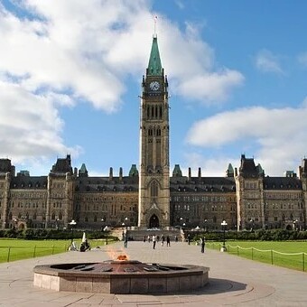 Beautiful view of Ottawa Parliament Hill