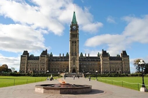 Beautiful view of Ottawa Parliament Hill