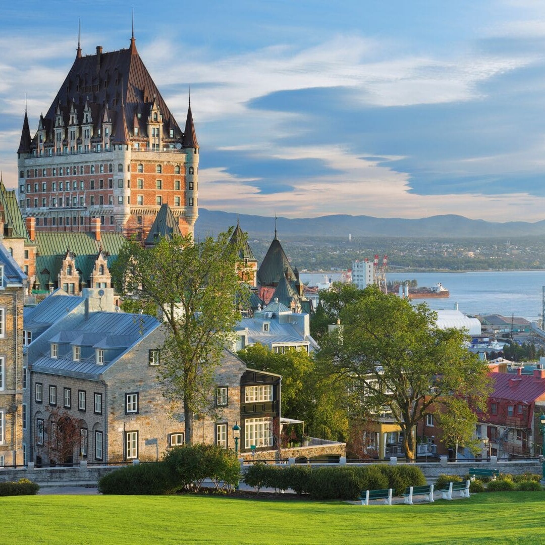 Image of Chateau Frontenac in the Spring