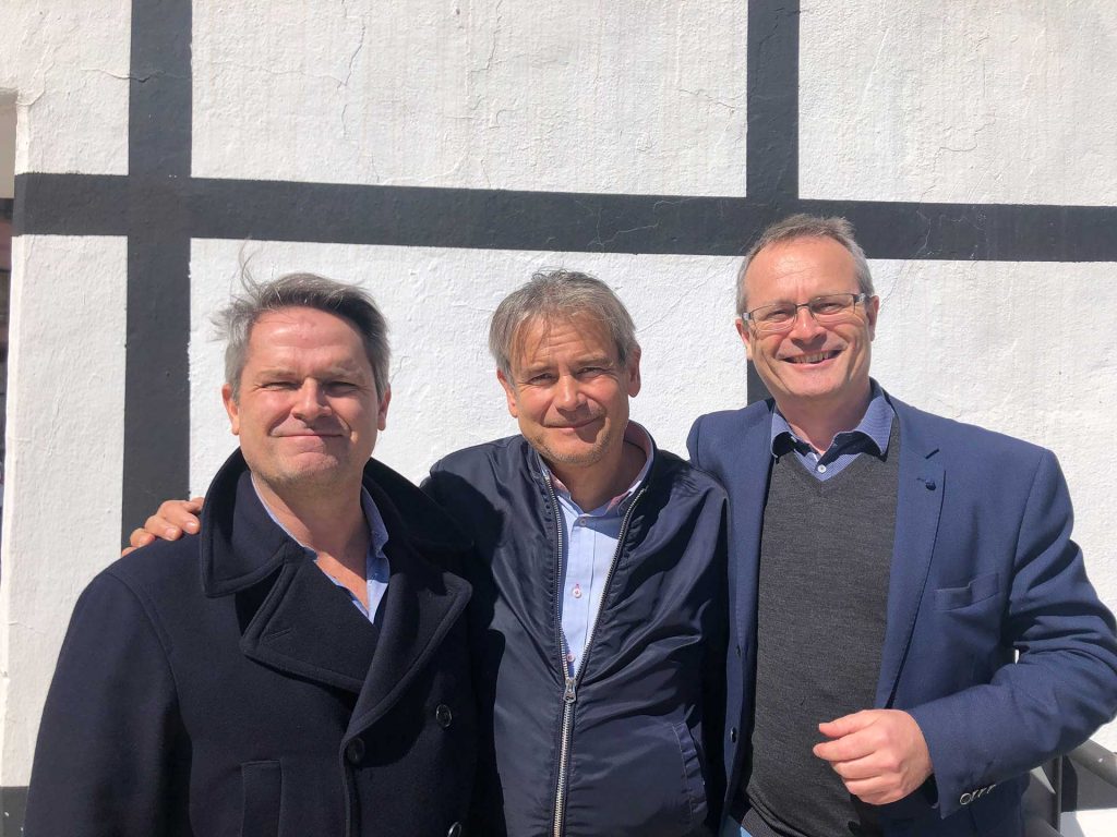 The three partners of Prométour from a get-together in 2022 at the Malaga office in Spain.