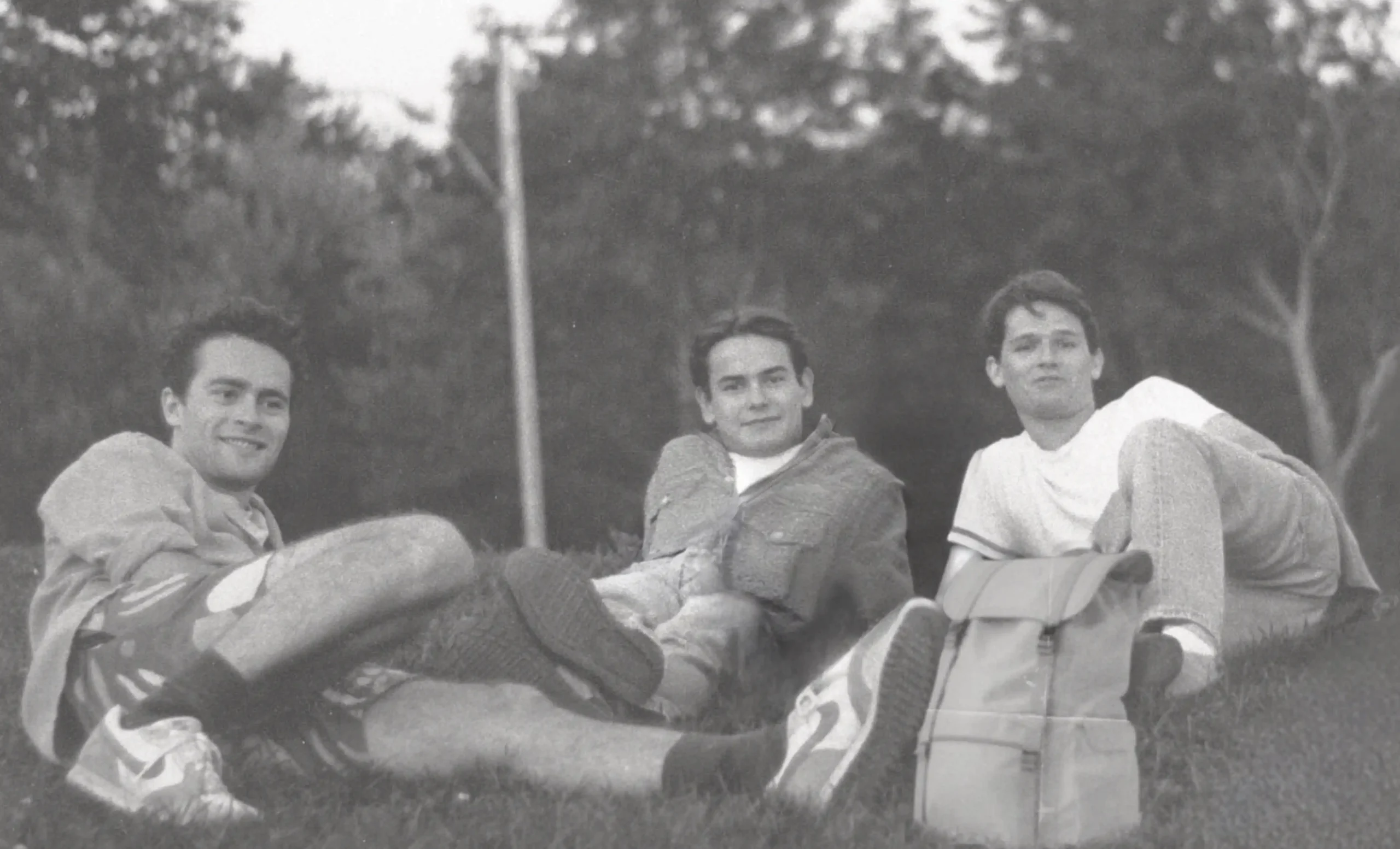 The three partners of Prométour travelling together as teenagers. From the left: Xavier Buisson, Stanislas Myszkowski, and Sébastien Letailleur.