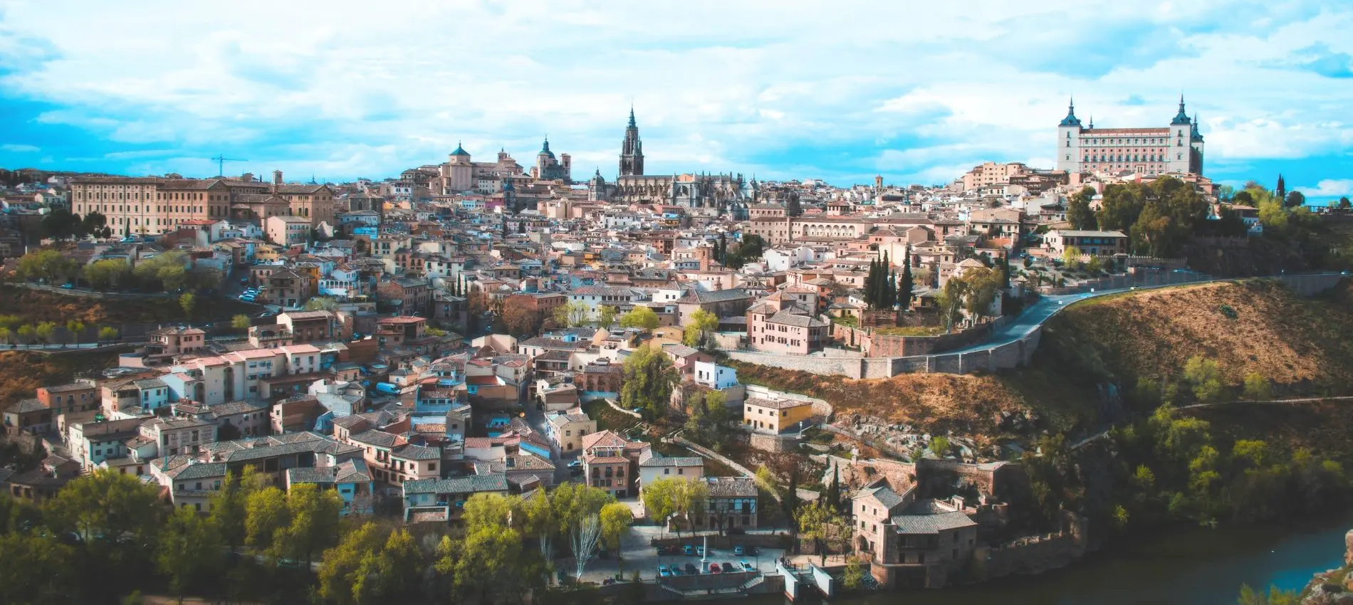 Toledo's medieval hilltop skyline reveals centuries of Christian, Moorish, and Jewish history layered across one of Spain's most remarkable UNESCO World Heritage cities