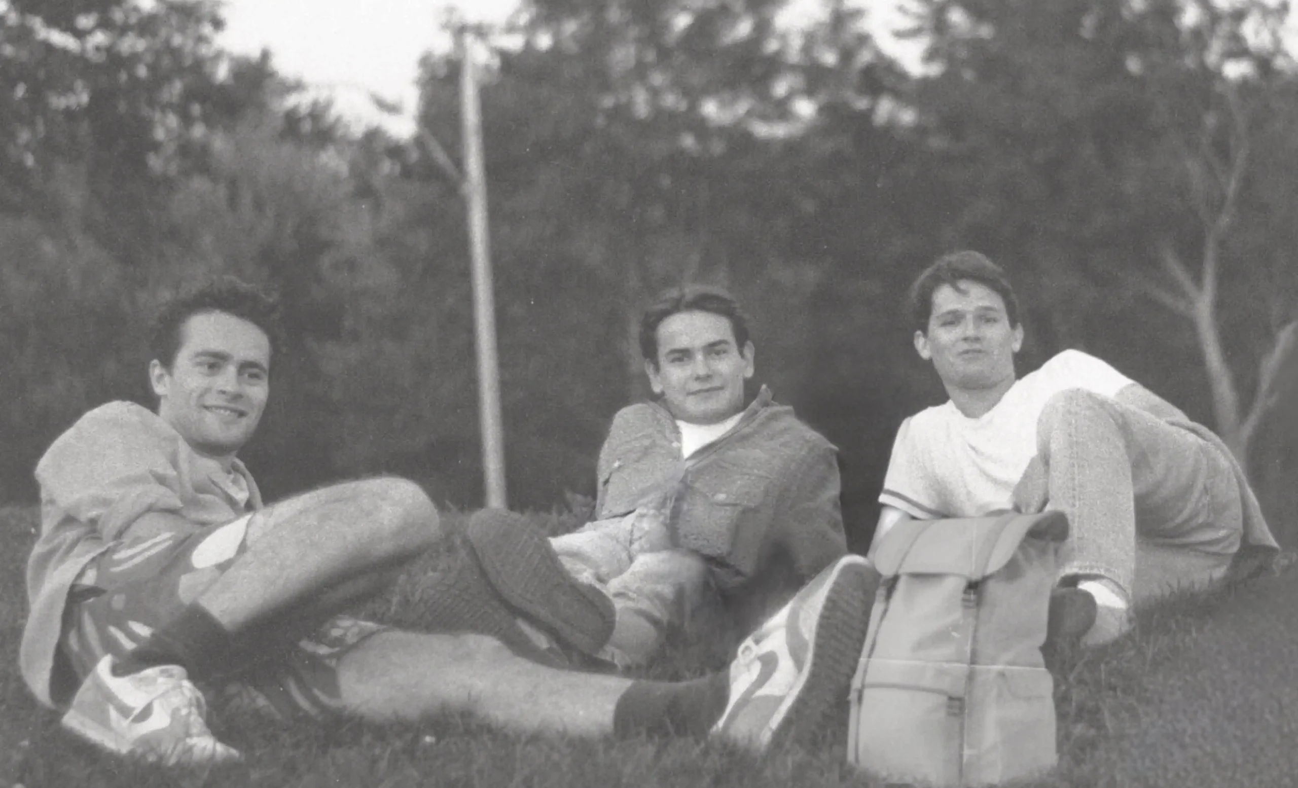 Photo:  The three partners of Prométour travelling together as teenagers.
From the left:  Xavier Buisson, Stanislas Myszkowski, and Sébastien Letailleur.